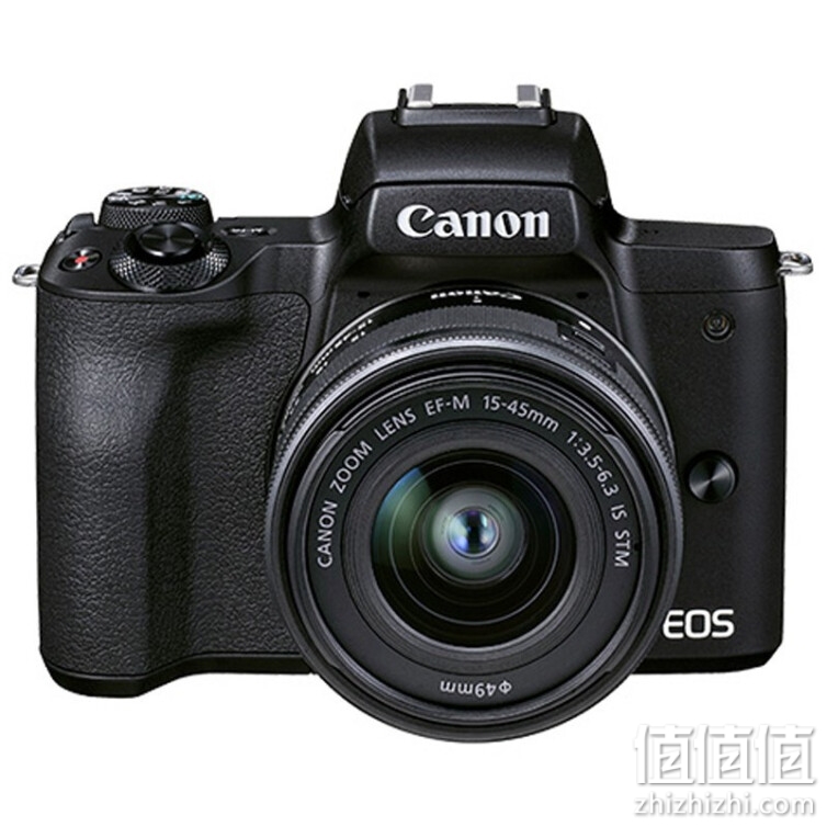 佳能（Canon）EOS M50 Mark II M50二代 +EF-M15-45镜头微单数码相机 黑色 套装 （约2410万像素/眼部追焦）