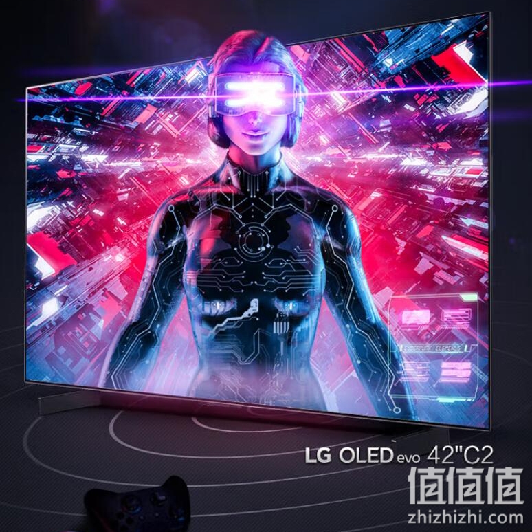 LG OLED42C2PCA 42英寸 EVO 护眼 电脑游戏电竞显示设备 旗舰AI 1ms（GTG）兼G-SYNC HGIG 游戏电视
