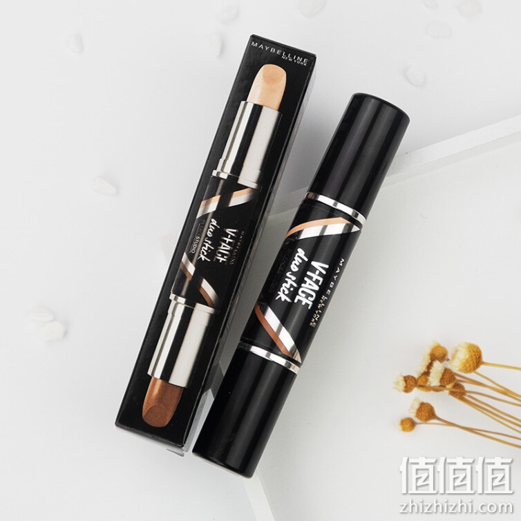 美宝莲 MAYBELLINE 光影修容棒V脸修颜高光阴影鼻梁阴影双头遮瑕卧蚕笔 OC3自然色（无盒无塑封