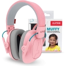 Alpine Muffy 儿童护耳器 - 5-16 岁儿童耳罩 - 高级降噪耳罩 专为儿童设计 - 舒适的听力保护带可调节头带 - 粉色