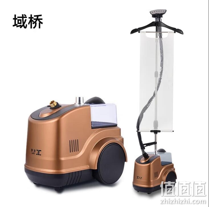 域桥 挂烫机家用烫衣服商用服装店蒸汽大功率熨烫机立式大蒸汽2000W 金色