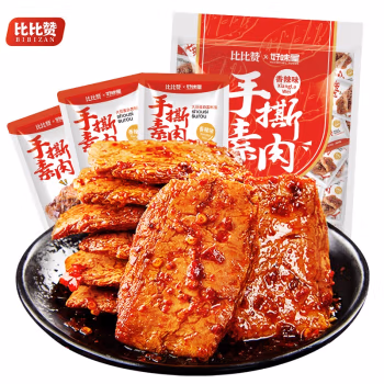 比比赞 手撕素肉豆干辣条 手撕素肉【香辣味】220g*拍2件