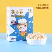 窝小芽 婴幼儿鳕鱼泡芙球 宝宝零食辅食儿童休闲非油炸30%鳕鱼 6g*6包/盒