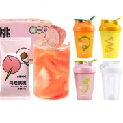 天猫U先：水獭吨吨(tǎ) 超即溶冻干果茶 乌龙桃桃 *1+摇摇杯*1