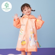 kocotree韩国儿童雨衣男童带书包位女童雨衣宝宝小学生雨披 以梦为马-独角兽 L 身高 110-125cm