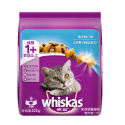 伟嘉whiskas成猫猫粮300g猫咪夹心酥全价干粮