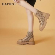 达芙妮 女士 时尚马丁靴 英伦风厚底短靴 多款任选