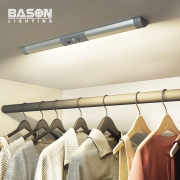宝斯恩（BASON）LED衣柜灯人体感应灯 开柜即亮 弧形设计保护眼睛 USB充电吸磁安装33cm