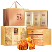 再降价、限地区、plus会员：Huamei 华美 金尊纳福月饼礼盒 1.1kg