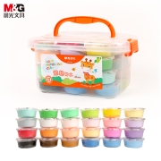 晨光(M&G)文具24色超轻粘土 彩泥粘土橡皮泥4D 儿童手工DIY玩具 盒装 小鹿系列AKE04583考试用品