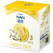 雀巢（nestle）能恩 幼儿配方奶粉 3段 无蔗糖 含益生菌（12-36个月婴儿适用）1200克三联装