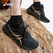 ASICS亚瑟士男鞋透气跑鞋舒适缓震运动鞋时尚网面跑步鞋  GEL-PULSE 11【HB】 黑色/金色 42