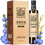 亚麻公社 亚麻籽油一级冷榨胡麻油月子油食用油500ml