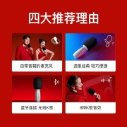 唱吧 K歌宝小巨蛋麦克风小唱C10无线话筒蓝牙音响一体主播直播录音专用家庭KTV 珍珠白