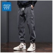 JEANSWEST 真维斯 秋冬新款工装裤子男生潮牌秋季款宽松束脚哈伦休闲长裤男士
