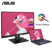 华硕ProArt 2K 27英寸 IPS显示屏Adaptive-Sync 75Hz刷新 350尼特 100%sRGB旋转升降支架电脑显示器PA278QEV