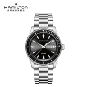 汉米尔顿 汉密尔顿 (HAMILTON)瑞士手表爵士系列海洋双历石英男士腕表H37511131