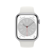 Apple Watch Series 8 智能手表GPS款45毫米银色铝金属表壳白色运动型表带MP6N3CH/A3199元