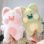 【小仙女专属】嘟嘟喵猫咪公仔毛绒玩具玩偶睡觉抱枕布娃娃儿童女生 粉白色 40cm