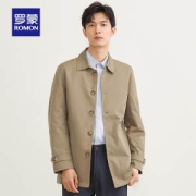 罗蒙 男士 中长款风衣 加棉加厚同价