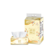 京东特价: 清风 纸巾抽纸花韵纯品3层100抽6包/提