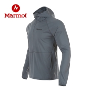 土拨鼠（Marmot）M1软壳衣秋冬保暖防风连帽夹克外套男户外 玛瑙灰1515 XL 欧码偏大
