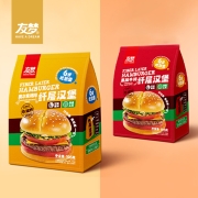 友梦 奥尔良鸡排汉堡 105g*3个