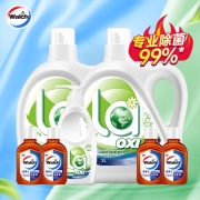 威露士抗菌有氧洗衣液瓶装套装13.08斤 除菌除螨 （3Lx2+300g内衣净x1+60ml消毒液x4）杀菌率达99%