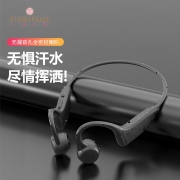 一朵小花（A Little Flower） 骨传导耳机 蓝牙耳机运动跑步无线挂耳式耳骨传导 可插卡 骑士黑