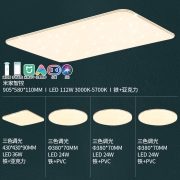 雷士（NVC）led吸顶灯 客厅灯卧室灯餐厅灯饰  白色满天星超薄系列 北欧现代简约AI语音APP智控灯具