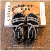 DAPHNE 达芙妮 儿童罗马鞋宝宝凉鞋夏季新款小童鞋子透气防滑软底女童公主沙滩鞋