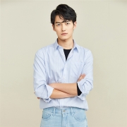 GIORDANO 佐丹奴 男士长袖衬衫 01041476