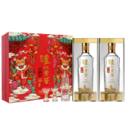有券的上：泸州老窖 特曲晶彩 52度 500ml*2件 浓香型白酒 虎年礼盒装套装