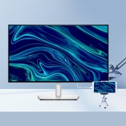 戴尔（DELL）UltraSharp 27英寸 专业显示器  2K IPS 防蓝光 Type-C15W手机充电  旋转升降 四边微边 U2722DX