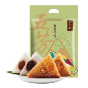 五芳斋 中华老字号 嘉兴特产粽子袋装 端午节团购量贩装蛋黄肉早餐棕礼袋 五芳佳悦1000克（6个肉4个甜）