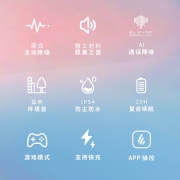 漫步者（EDIFIER）LolliPods Pro 真无线降噪蓝牙耳机 主动降噪 蓝牙耳机 通用苹果安卓手机 雪映白