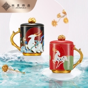 共禾京品&遇见博物联 敦煌九色鹿马克杯 400ml