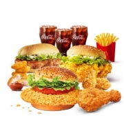 聚划算百亿补贴：McDonalds 麦当劳 麦麦咔滋脆鸡腿堡乐享3人餐 单次券 电子券