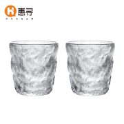 京东特价:惠寻 京东自有品牌 冰川玻璃水杯300ml*2个