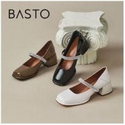 BASTO 百思图 2022秋季新款商场同款时尚仙女风玛丽珍鞋女单鞋MC200CQ2