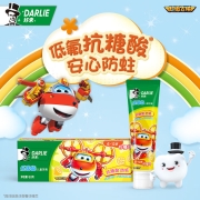 DARLIE 好来(原黑人)乐固齿6-12岁 超级飞侠儿童牙膏（柠檬味60g）科学含氟防蛀防龋（新老包装随机发货）