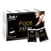 有券的上：洁柔C&S 手帕纸 黑Face 加厚 4层  6片*24包 古龙香水味