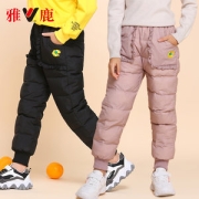 雅鹿 儿童外穿羽绒裤 90%白鸭绒