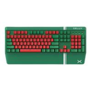 DeLUX 多彩 KM17 三模机械键盘 104键 G黄Pro轴 热带雨林￥197.55 3.0折