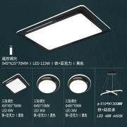 雷士照明（NVC）北欧后现代led吸顶灯客厅卧室餐厅灯全屋套餐灯具 灵致系列C