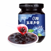 云山半 0脂肪蓝莓酱 低脂水果酱面包涂抹酱 沙拉水果酱  冰淇淋酱面包吐司搭档 早餐伴侣 烘焙调味酱 150g