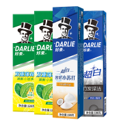 PLUS会员：DARLIE 好来 牙膏套装（小苏打190g+竹炭190g+双重薄荷120g*2+赠 便携牙膏40g*2）