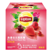 有券的上、PLUS会员：立顿  Lipton 花果茶 0糖0脂肪 法兰西莓果 独立三角包袋泡茶包 10包 18g