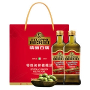 意大利进口 翡丽百瑞 特级初榨橄榄油 500ml*2瓶 礼盒装