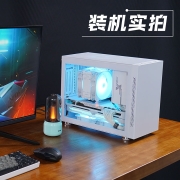 先马（SAMA）趣造I'M 雪装豪华版 桌面mini小机箱 Type-C/玻璃侧透/支持M-ATX主板/ATX电源/240水冷/竖装显卡